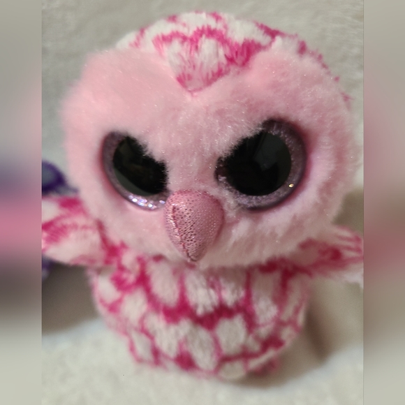 “Pinky the Barn Owl" and “Oscar the Barn Owl” Beanie Boo Plushes 6" - Picture 3 of 7
